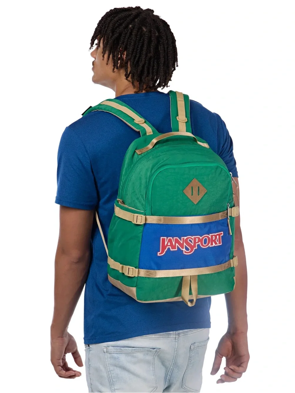 JanSport Backpack Small Seattle Retro Series Jelly Kelly Green Blue